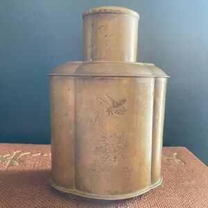 Vintage Brass Tea Caddy